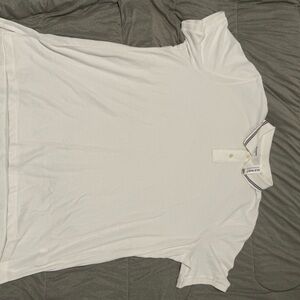 Old Navy White Polo with Black Accents